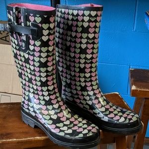 Roxy rain boots size 10